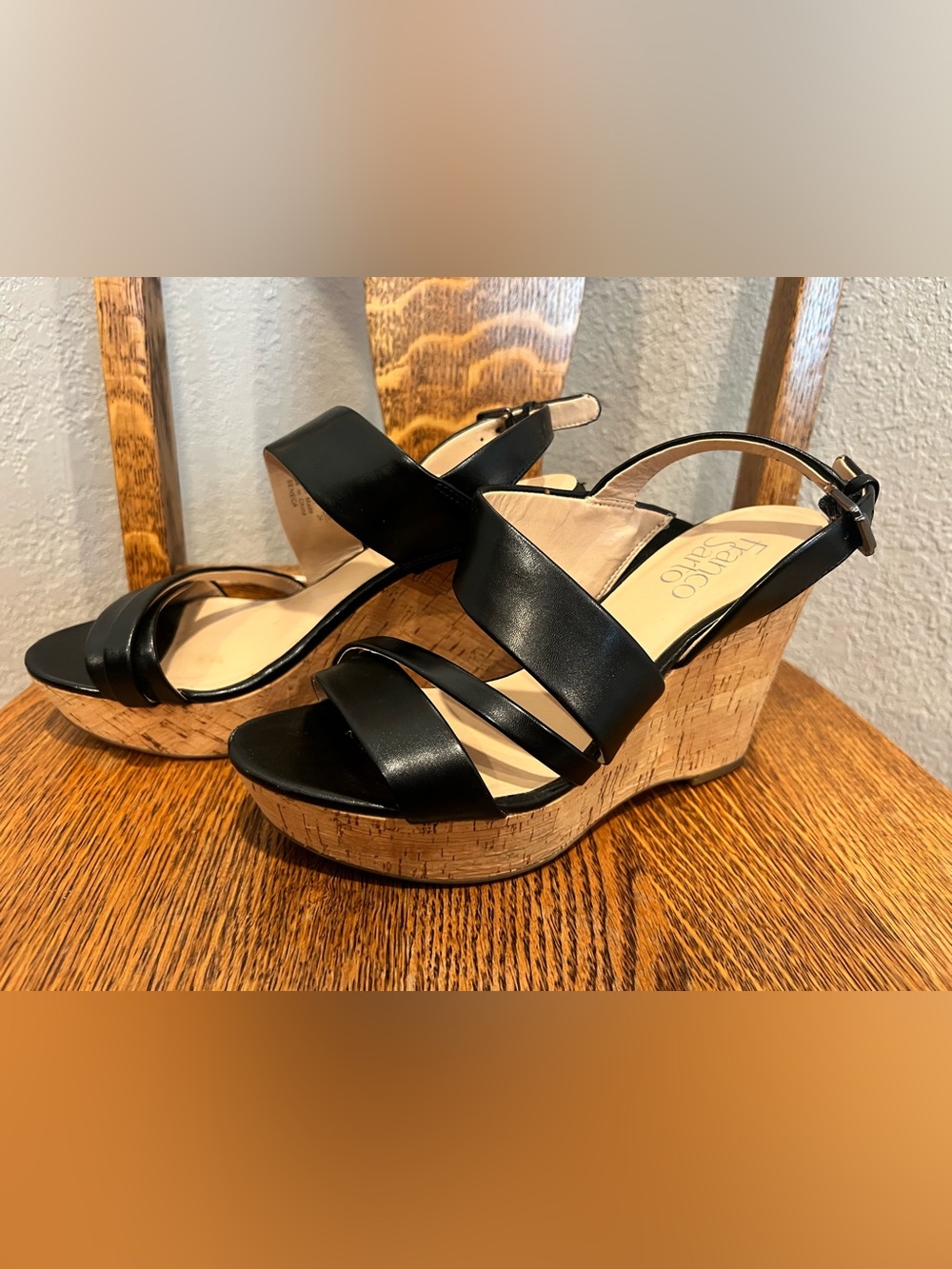 Women’s Franco Sarto Seneca strappy wedges, size 7